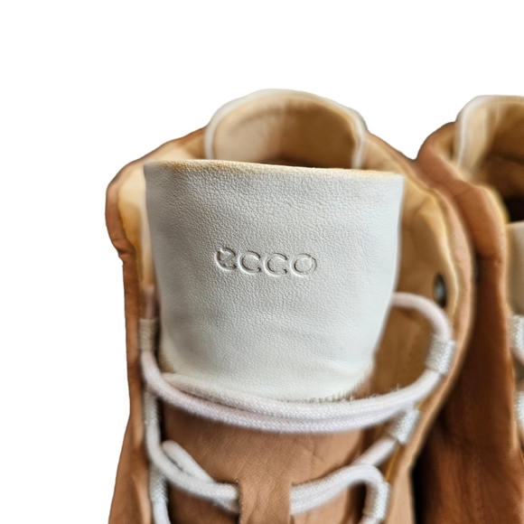 Ecco Kinhin Tan Leather Hightop Sneakers Size 40 (9-9.5) - Picture 10 of 12